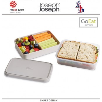 Ланч-бокс GoEat двойной, серый, Joseph Joseph