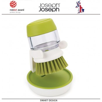 Щетка Palm Scrub с дозатором моющего средства, зеленая, Joseph Joseph