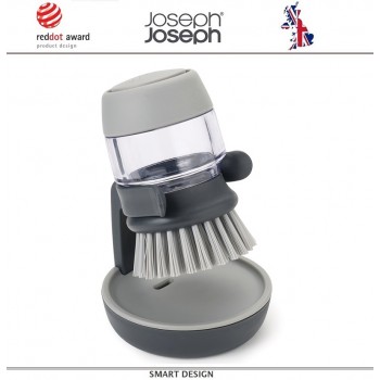 Щетка Palm Scrub с дозатором моющего средства, серая, Joseph Joseph