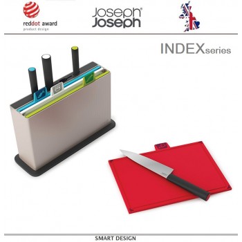 Набор разделочных досок Index с ножами на подставке, 9 предметов, Joseph Joseph