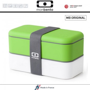 Ланч-бокс MB Original, зеленый-белый, Monbento