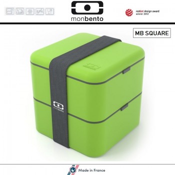 Ланч-бокс MB Square, зеленый, Monbento