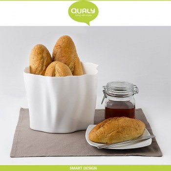 Емкость Flow многофункциональная, 26 x 26 см, H 20 см, белый, Qualy