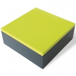 Коробка wooden box зеленая большая, L 20 см, W 20 см, H 7,7 см, Remember