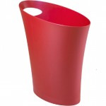 Контейнер мусорный skinny мини красный, L 7 см, W 7 см, H 15 см, Umbra