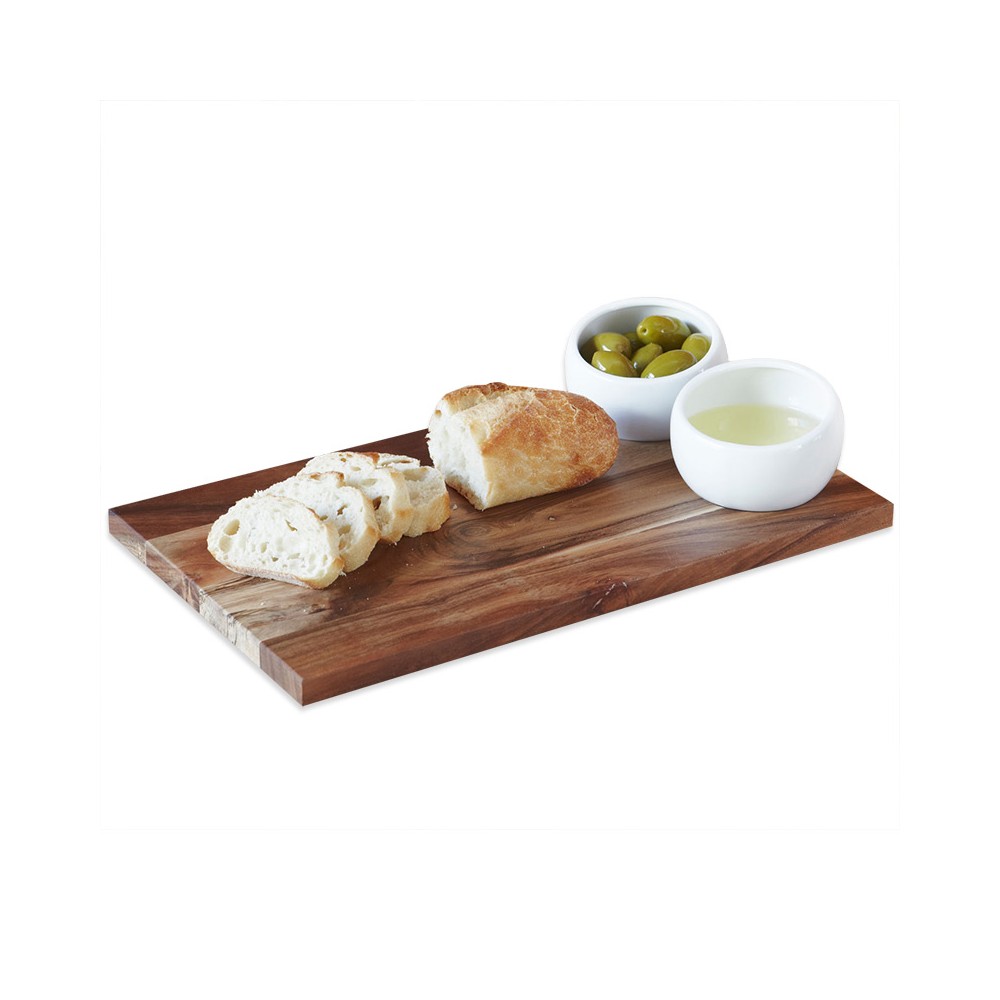 Доска для хлеба с соусницами spun, H 9,5 см, L 37,7 см, W 25,1 см, дерево, керамика, Umbra