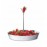 Ваза для фруктов дизайнерская Tutti frutti, керамика, сталь, Alessi