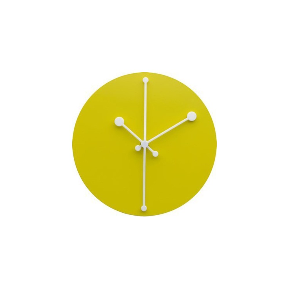 Часы настенные dotty желтые, L 20 см, H 20 см, Alessi