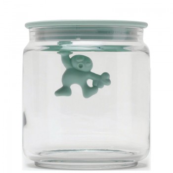 Банка стеклянная gianni 0,7 л. (мятная крышка), D 10,5 см, H 12 см, Alessi