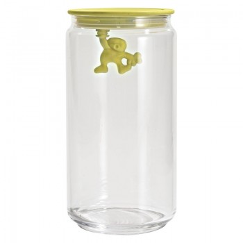 Банка стеклянная gianni 1,4 л. (желтая крышка), D 10,5 см, H 20,5 см, Alessi