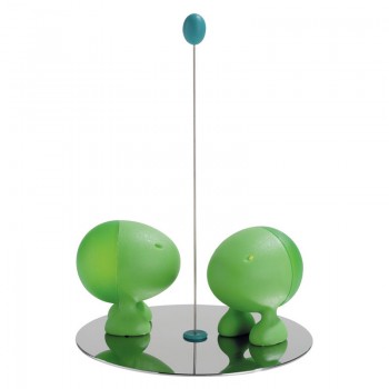 Солонка и перечница liliput зеленые, L 11 см, W 11 см, H 14,5 см, Alessi