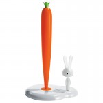 Держатель для бумажных полотенец bunny and carrot белый 34 см, L 20,2 см, W 16 см, H 34 см, Alessi