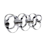 Подставка для 6-ти бутылок ribbon, L 42 см, W 20 см, H 16 см, сталь нержавеющая, черная, Alessi