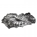 Блюдо интерьерное Lotus Leaf графит, L 44,8 см, W 41 см, H 6,3 см, сталь нержавеющая, Alessi