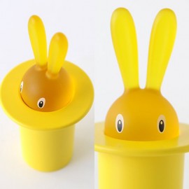 Держатель для зубочисток magic bunny жёлтый, L 7,5 см, W 7,5 см, H 14 см, Alessi