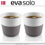 Кофейные стаканы EVA для лунго, 2 шт 230 мл, серые, силиконовый ободок, Eva Solo