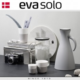 Кофейные стаканы EVA для лунго, 2 шт 230 мл, светло-серые, силиконовый ободок, Eva Solo