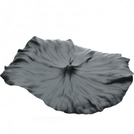 Блюдо интерьерное Lotus Leaf черное, L 44,8 см, W 41 см, H 6,3 см, сталь нержавеющая, Alessi