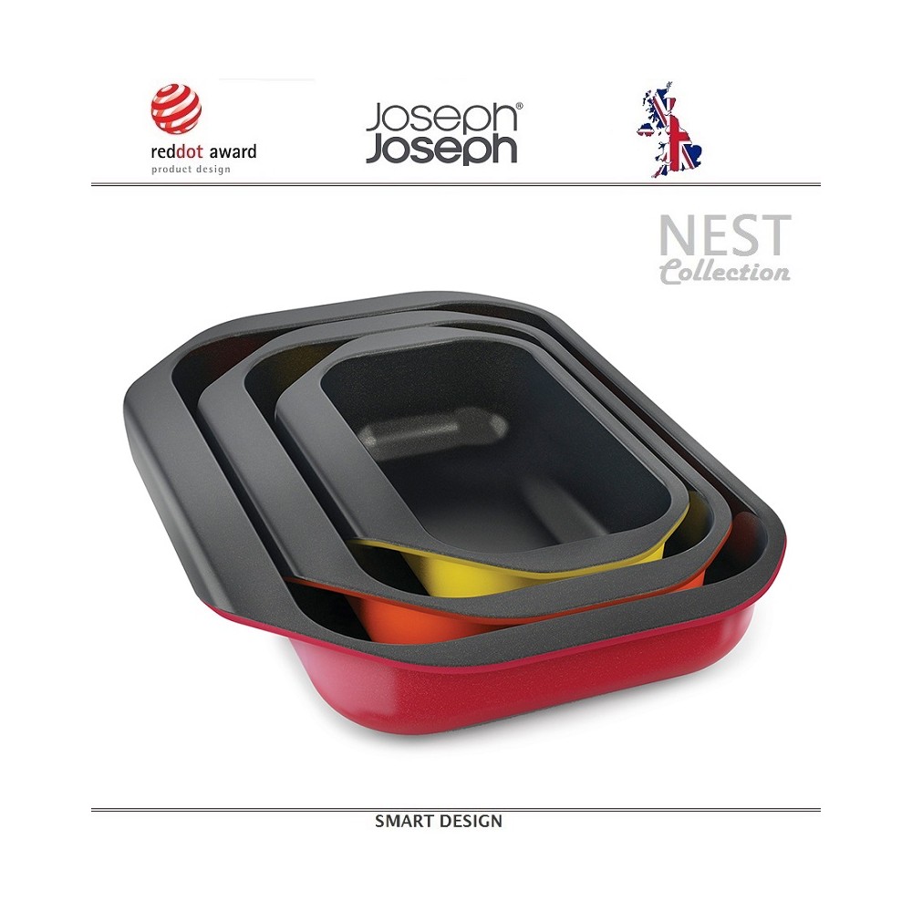 Емкости NEST Oven антипригарные для запекания и подачи, 3 штуки, Joseph Joseph