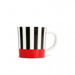 Чашка для эспрессо с блюдцем black stripes, L 12,2 см, W 12,2 см, H 9,2 см, Remember