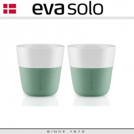 Кофейные стаканы EVA для эспрессо, 2 шт по 80 мл, лунно-зелёные, силиконовый ободок Eva Solo