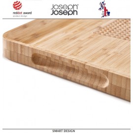 Большая доска Cut & Carve Bamboo, 45 х30 см, бамбук, Joseph Joseph