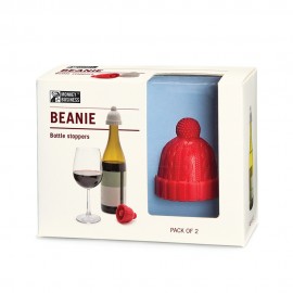 Набор пробок для бутылки Beanie красный-серый, 2 шт, Monkey Business
