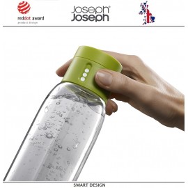Бутылка Dot с контролем потребления воды, 600 мл, зеленая, Joseph Joseph