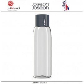 Бутылка Dot с контролем потребления воды, 600 мл, серая, Joseph Joseph