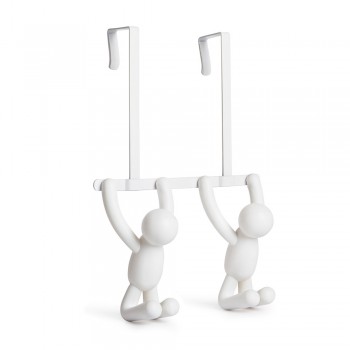 Вешалка надверная buddy белая, пластик, Umbra