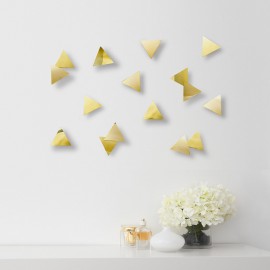 Декор для стен confetti triangles латунь, L 7,5 см, W 7,5 см, H 7,5 см, Umbra