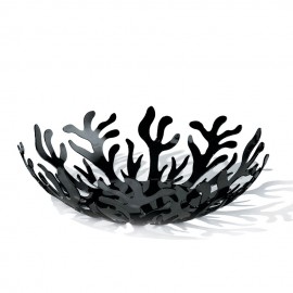 Ваза для фруктов mediterraneo черная малая, D 21 см, H 9,5 см, сталь нержавеющая, Alessi