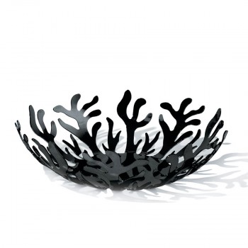 Ваза для фруктов mediterraneo черная малая, D 21 см, H 9,5 см, сталь нержавеющая, Alessi