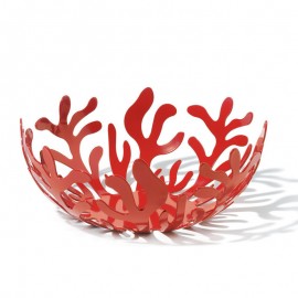 Ваза для фруктов mediterraneo красная малая, D 21 см, H 9,5 см, сталь нержавеющая, Alessi