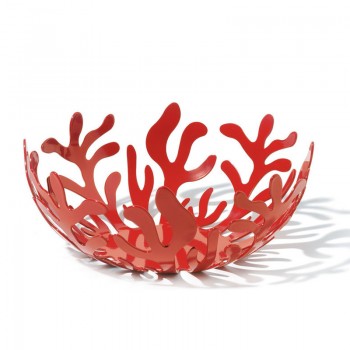 Ваза для фруктов mediterraneo красная малая, D 21 см, H 9,5 см, сталь нержавеющая, Alessi