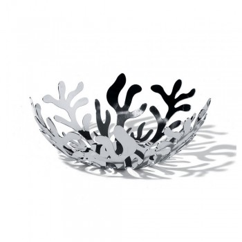 Ваза для фруктов Mediterraneo металлик средняя, D 25 см, H 9 см, сталь нержавеющая, Alessi