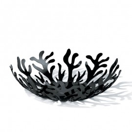 Ваза для фруктов Mediterraneo черная большая, D 29 см, H 10,8 см, сталь нержавеющая, Alessi