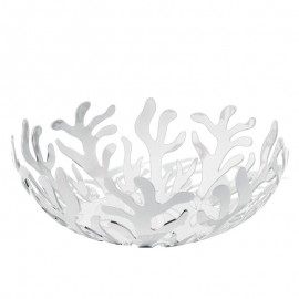 Ваза для фруктов Mediterraneo белая большая, D 29 см, H 10,8 см, сталь нержавеющая, Alessi