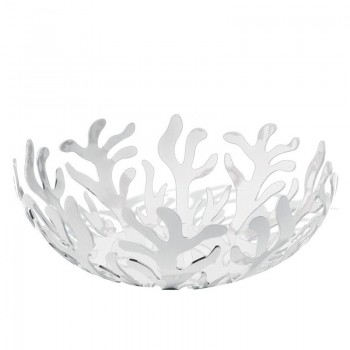 Ваза для фруктов Mediterraneo белая большая, D 29 см, H 10,8 см, сталь нержавеющая, Alessi