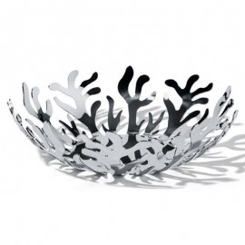 Ваза для фруктов Mediterraneo металлик большая, D 29 см, H 10,8 см, сталь нержавеющая, Alessi