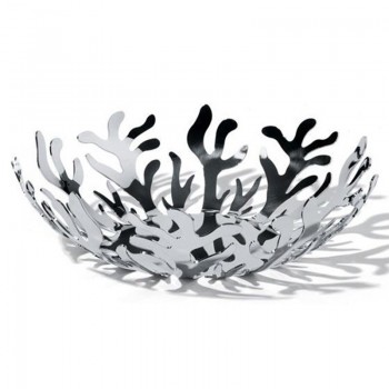 Ваза для фруктов Mediterraneo металлик большая, D 29 см, H 10,8 см, сталь нержавеющая, Alessi