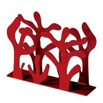 Держатель для салфеток mediterraneo красный, L 12 см, W 3,2 см, H 8,5 см, Alessi