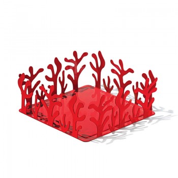 Держатель для бумажных салфеток mediterraneo красный, L 20,5 см, W 20,5 см, H 8,3 см, Alessi