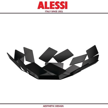 Блюдо глубокое La Stanza Dello Scirocco дизайнерское, 24.5 x 23 см, черный, Alessi