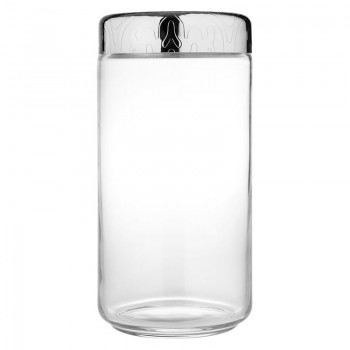 Банка для хранения, 1,5 л, стекло, сталь, серия Dressed, Alessi