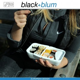 Bento Box Appetit ланч-бокс с разделителем, белый-черный, Black+Blum