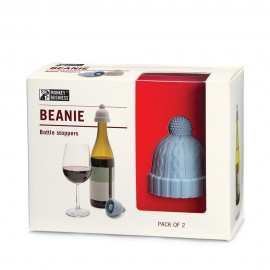Набор пробок для бутылки Beanie голубой-серый, 2 шт, Monkey Business