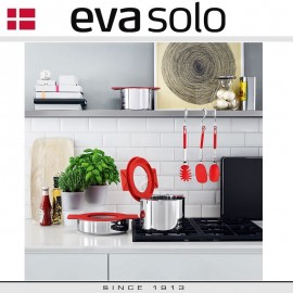 Набор посуды с откидными крышками-фильтрами, 3 предмета, индукционное дно, сталь 18/10, красный, серия Gravity, Eva Solo