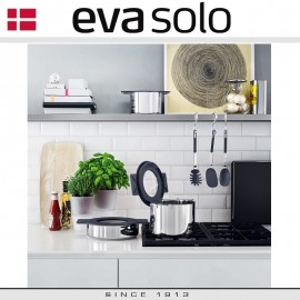 Набор посуды с откидными крышками-фильтрами, 3 предмета, индукционное дно, сталь 18/10, черный, серия Gravity, Eva Solo