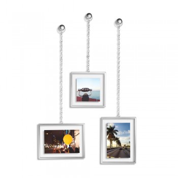 Мультирамка fotochain никель, L 17,3 см, W 6,4 см, H 23,1 см, Umbra